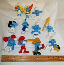 Lot of 11 McDonalds Toy The SMURFS 2011 Peyo 3” PVC Cartoon