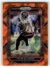 Tyler Allgeier 2022 Panini Prizm #344 Rookie Atlanta Falcons Orange Ice RC