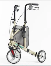 10” Deluxe OEM ELENKER 3 Wheel Rollator Walker Medical Rolling Walking Aid USA