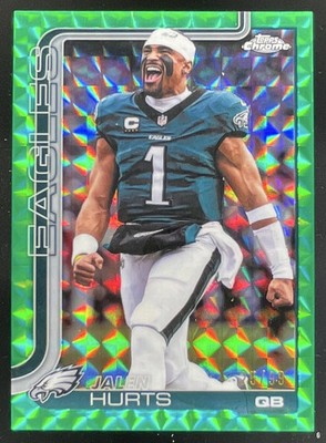 2025 Topps Chrome Image Variation Green Geometric #247 Jalen Hurts SP /99