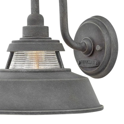 Hinkley Lighting 1194 Troyer 1 Light 10"H Outdoor Wall Sconce - Aged Zinc - Picture 4 of 7