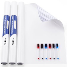 Dry Erase Whiteboard Sticker Wall Decal, 17.7" X 78.7" 6.5 ft Self 2 Pack