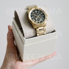 MENS WATCH MICHAEL KORS MK8481 'BRECKEN' GOLD TONE BLACK DIAL