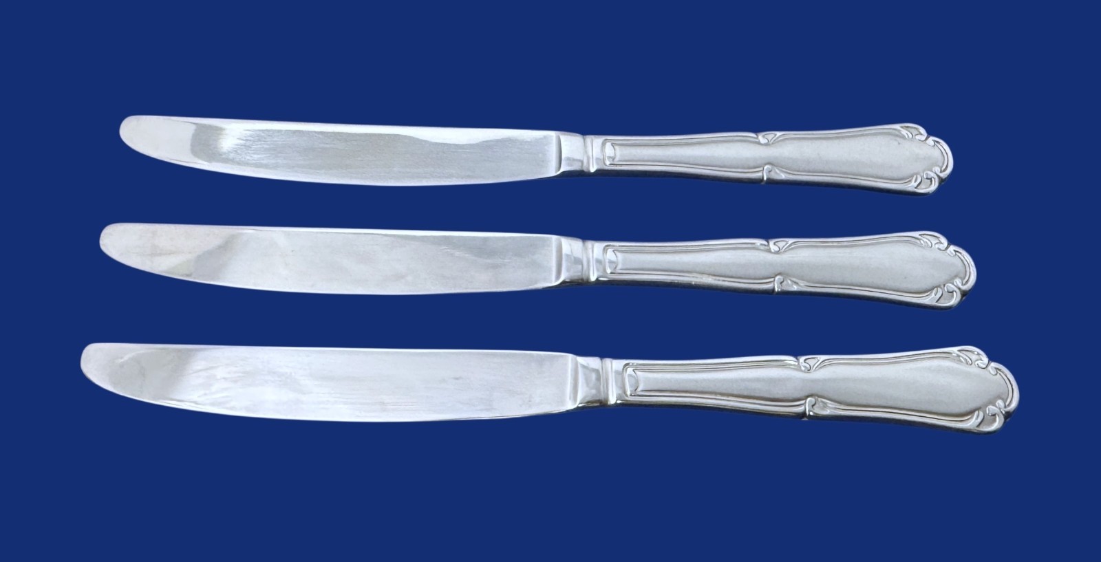Pfaltzgraff EDGEHILL FROST Stainless - Set of 3 Solid Dinner Knives 9 1/4"