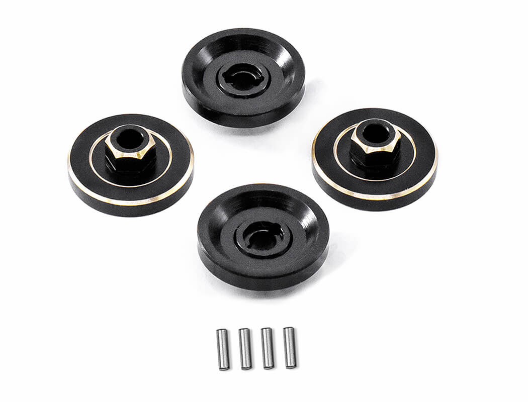 Fastrax FCX24 Black Brass Wheel Counterweights (4pc)