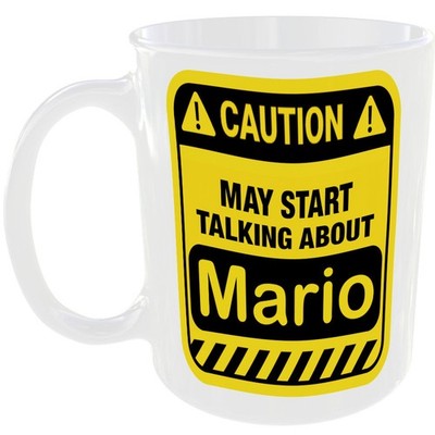 MARIO TASSE LUSTIG VORSICHT FAN GESCHENK KAFFEE TEE TASSE SPRECHEN ÜBER SPIEL SPIELEN