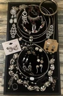 Vintage Estate Costume Jewelry Lot Retro MCM 90s  To Now Silvertone Some Signed