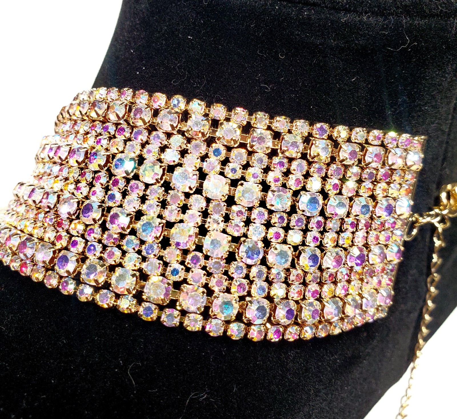 Multilayer Rhinestone Statement Necklace Luxury S… - image 5