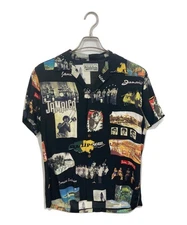 Men's WACKO MARIA Aloha Shirt in Black, Size M