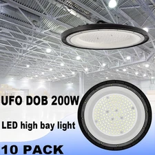 LED High Bay Fixture 200w Factory Warehouse Commercial Light Fixtures 10Pack