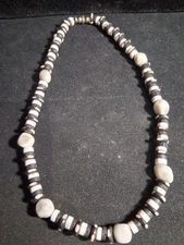 20"Necklace,Howlite,Lava & Bone.