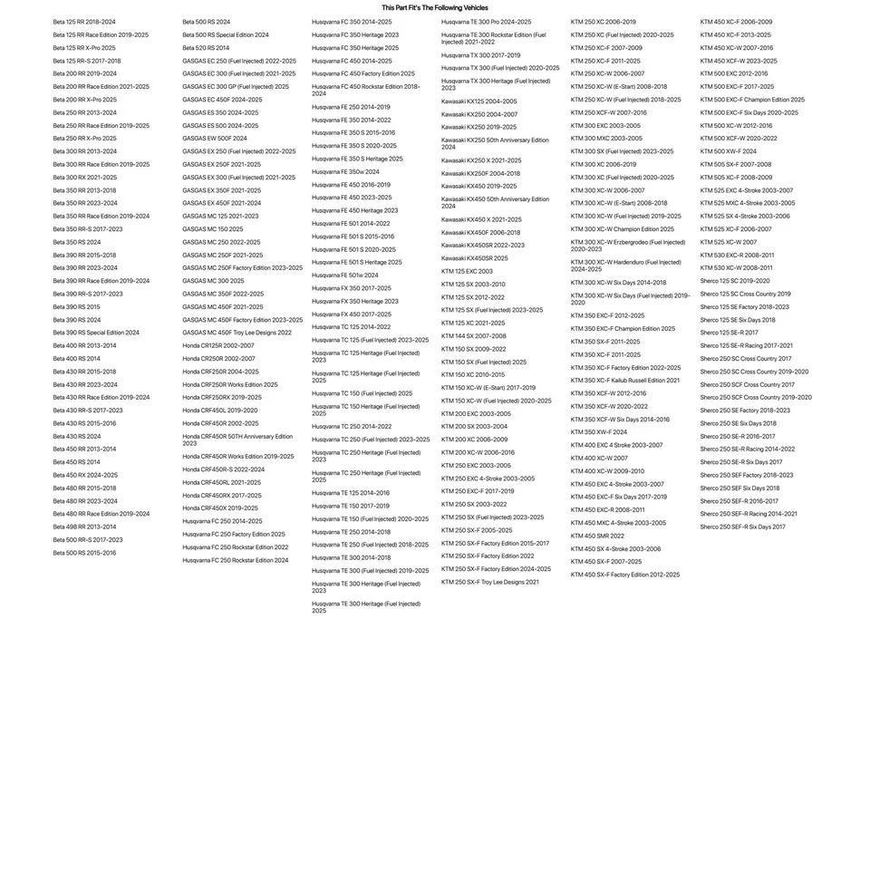 Kit de boquilla de radios de repuesto para rueda de impacto Tusk delantero azul para Yamaha YZ250F 2001 Foto 2 de 4