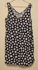 OLD NAVY SUMMER SLEEVELESS NAVY FLORAL DAISY DRESS SIZE LARGE