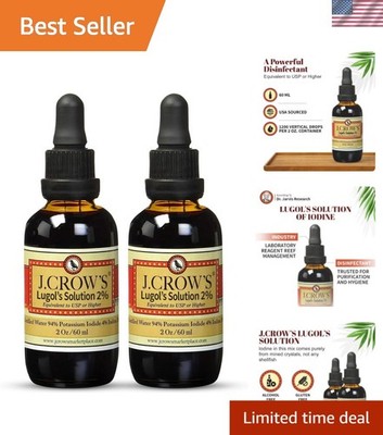 Lugol's Iodine 2% Solution (2 oz x2) - Vital Iodine Supplement for Skin Health