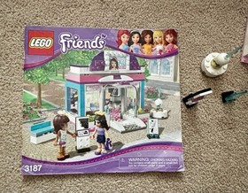 LEGO Friends 3187 Butterfly Beauty Shop 95% Complete w/ Instructions, 2 Dolls