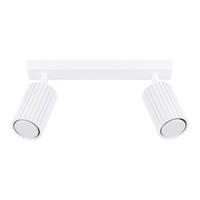 Deckenleuchte KüChe Flexibel Weiß 2 Flammig GU10 30 Cm Metall Spot Wohnzimmer