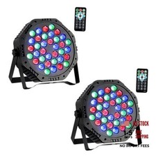 36LED Par Lights DJ Stage Light Corded RGB with Sound Activated Control 2Pack