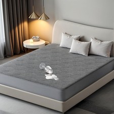 100 Waterproof Mattress Protector, Strong Liquid Barrier, Gray