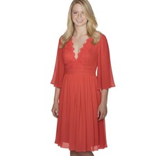 Gianni Bini Dress Womens 6 Red Fairy Grunge Whimsigoth Romantic Milkmaid Vampire