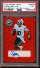 Marketplace image: Darian Mensah 2025 Leaf Pro Set Metal Red Flood Superfractor Rc Auto (1/1) PSA 9