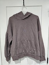 Sage Collective Women's Lightweight Long Sleeve Hoodie, Gray Size L No Strings 
