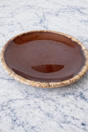 Hull USA Brown Drip Dinner Plate Oven Proof Vintage Stoneware 10.5” Replacements