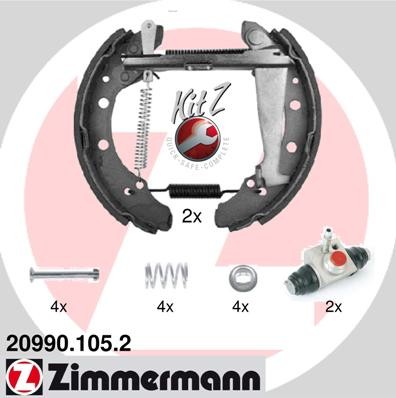 Zimmermann Brake Shoe Set Kit Z 20990.105.2