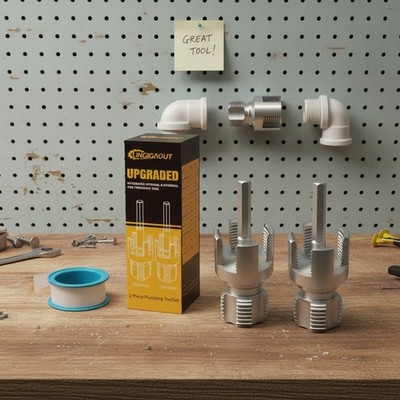 Dual-Function PVC Pipe Threader with Alloy Steel Dies for Electric Drill Use