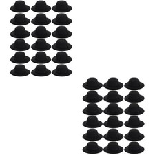 Set of 2 Mini Top Hat Snowman Hats for Crafts Miniature Accessory Doll