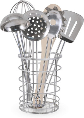 Melissa & Doug Stir & Serve Cooking Utensils (7 Pcs) - Stainless Steel & Wooden