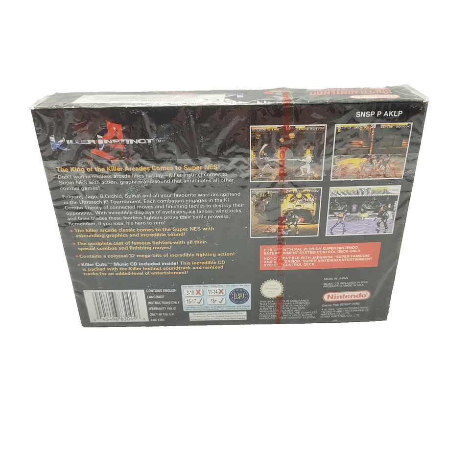Killer Instinct SNES Super Nintendo New & Sealed SNSP P AKLP - Image 2 of 4