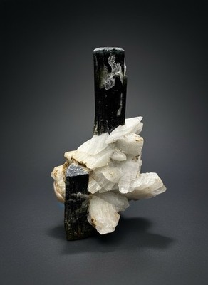 Blue Cap Stak Nala Tourmaline On Cleavelandite Matrix | Haramosh Mts, Pak