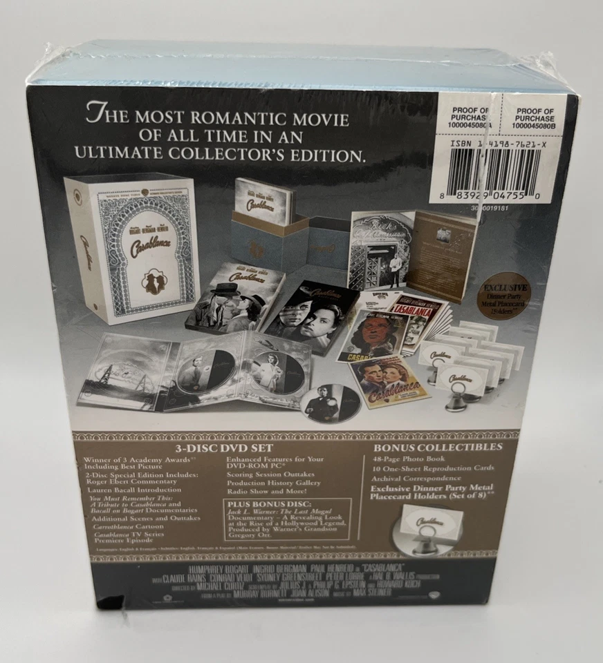 WB Casablanca 85th Anniversary Ultimate Collector's Edition Movie DVD Box Set - Image 2 of 4