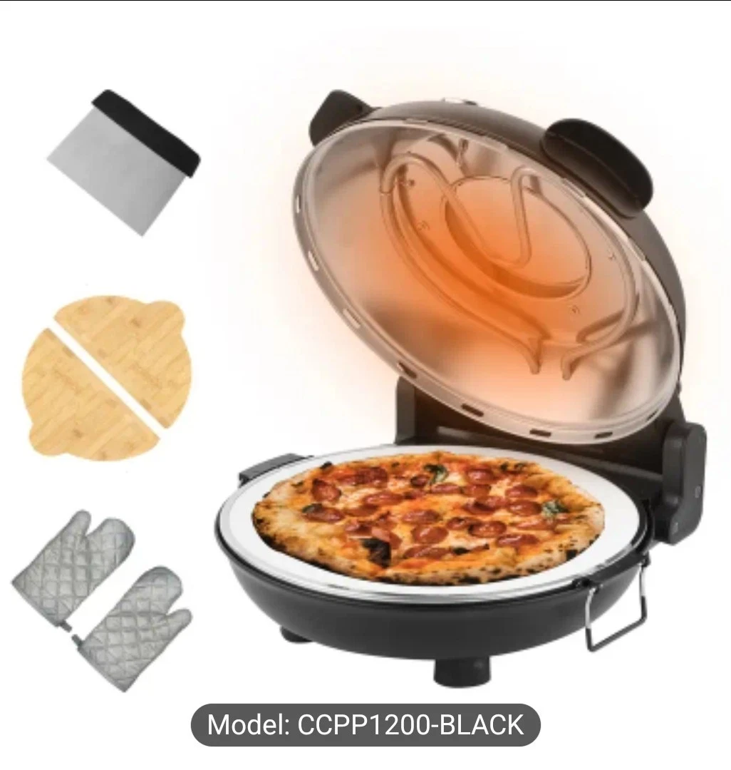 12"Pizza Oven Electric Authentic Stone Baked Pizza 31cm Cook Professional 1200W
Opens in a new windo