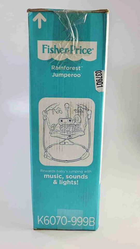 Fisher-Price 雨林 Jumperoo 婴儿活动中心带声音和音乐 - 全新带盒 — 第 3/3 张图片