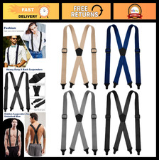 4 Pcs X-Back Hidden Suspenders, Heavy Duty Clips for Men  Women, Airport Friend