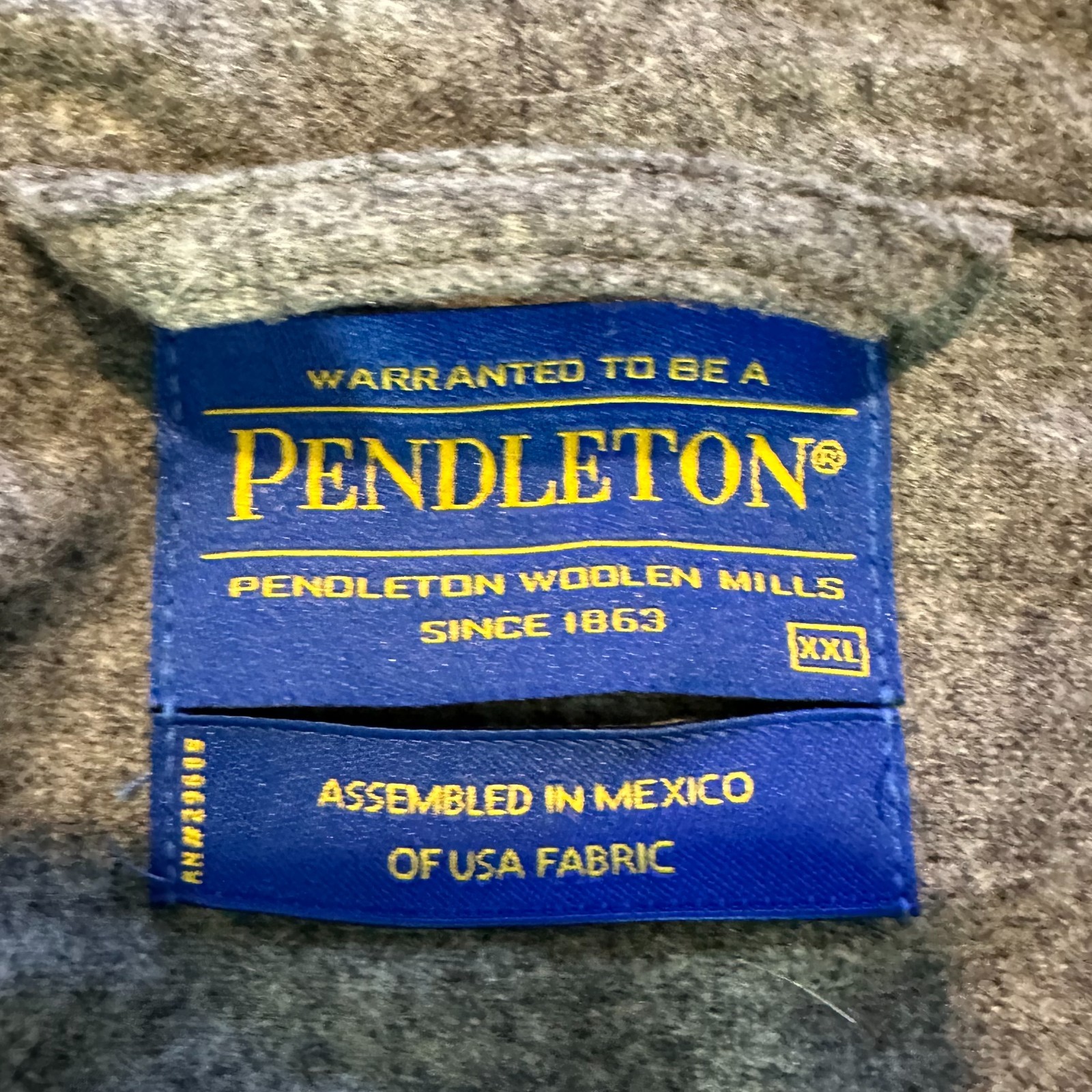 Pendleton Robe Men’s 2XL Solid Gray Wool Belted W… - image 5
