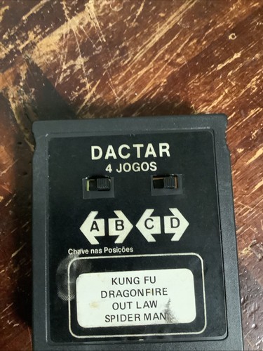 Atari 2600 4in1 Brazil Video Game Cartridge (Kung Fu, Dragon Fire, Spider Man) - Picture 22 of 23
