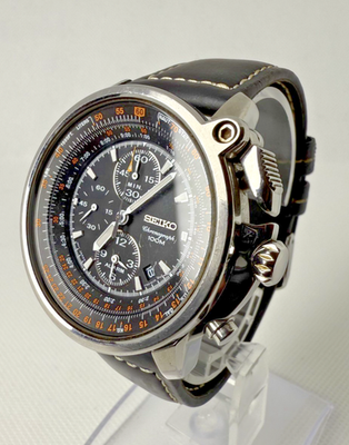 K*K様 【ほぼ新品】SEIKO 7T62-0HM0 chronograph SEIKO Pilot Chronograph 7T62-0HM0 Quartz Men's Watch Date Black