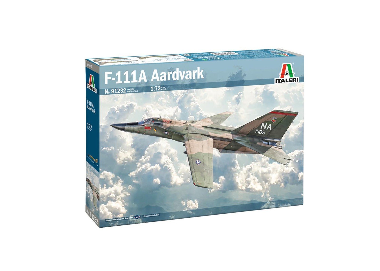 Italeri 91232 General Dynamics F-111A Aardvark 1:72 Scale Kit