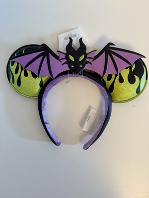 2024 Disney Parks Malefiz Drache Minnie Ohr Stirnband Dornröschen Neu mit Etikett