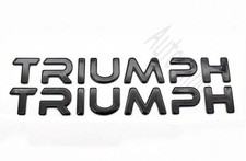 Adesivi Emblema Triumph Nuovo Stile X2 Bobber Moto 3D Nero Corpo Carburante Decalcomanie