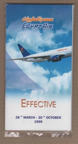 EgyptAir Timetable  March 28, 1999 =