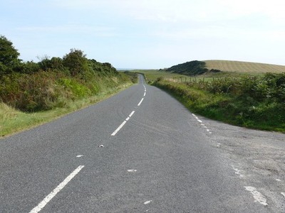 Photo A2 New England Bay Port Logan View of the A716 as it runs down to  c2010