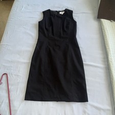 Calvin Klein Black Sleeveless Sheath Dress Women Round Neck Knee Length 4