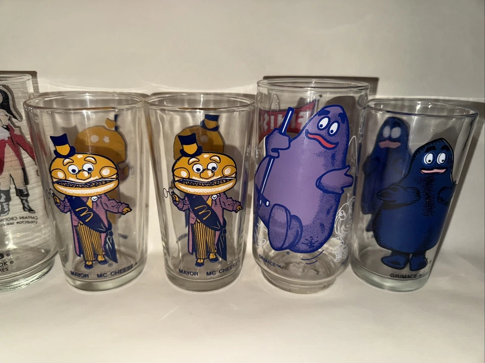 Vintage 1970's McDonalds Character Collector Series Glasses Set Of 8 - Image 3 of 4