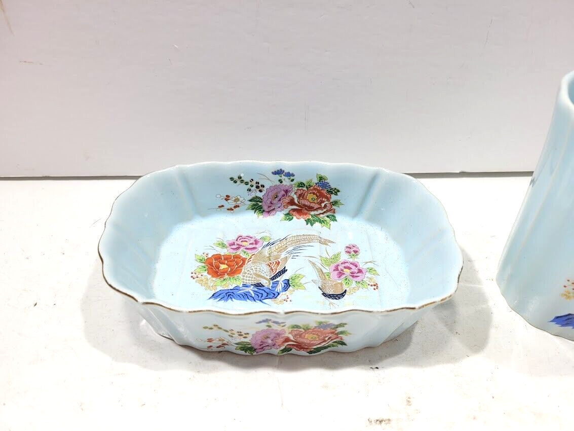 2) Vintage Blue JAPAN Porcelain | eBay