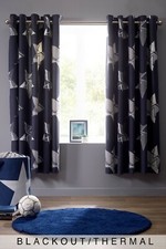 Next Kids Eyelet Stars Printed Curtains width 117 cm, drop 137 cm BNWT