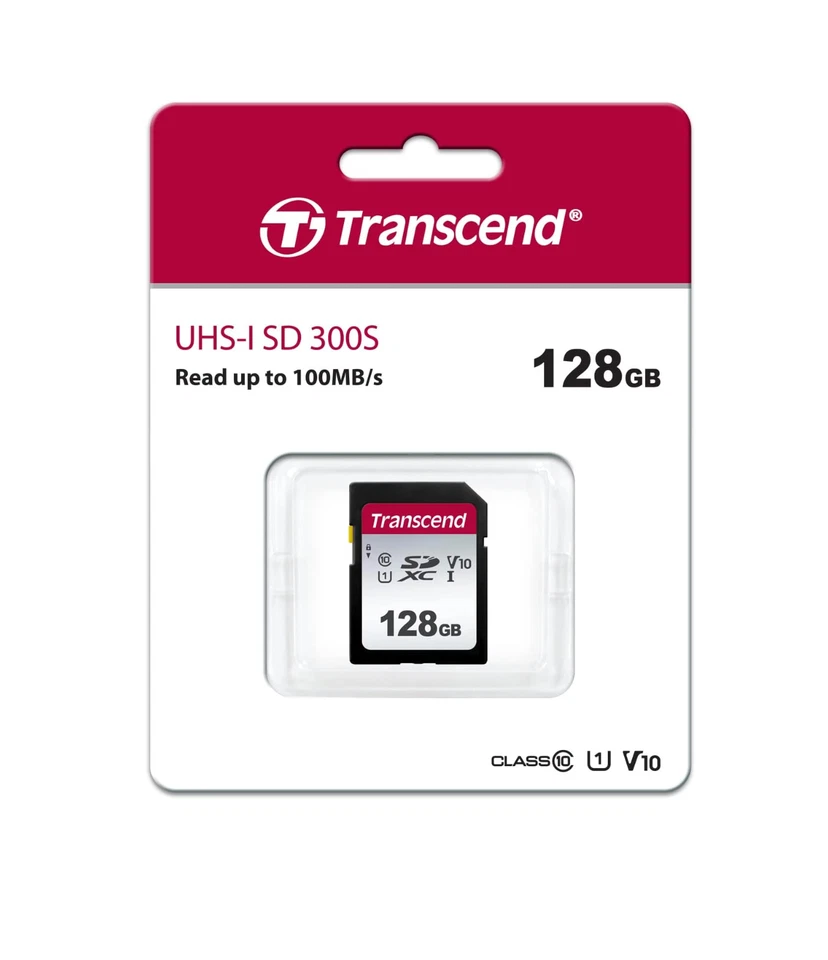Transcend 128GB SDXC 300S Memory Card UHS- I, C10, U3, V30, 4K, TS128GSDC300S - Bild 2 von 3
