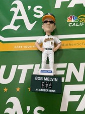 BOB MELVIN 2017 SGA BOBBLEHEAD, OAKLAND A'S, NO BOX